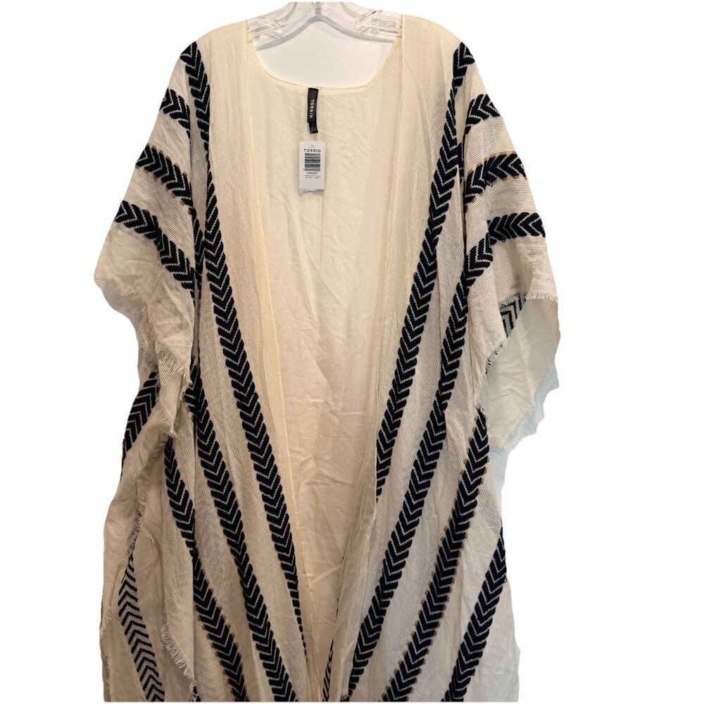 New Torrid Open Front Knit Shawl Cardigan One Size Western Rodeo Duster Chevron